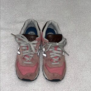 New Balance Pink and Brown Retro Sneakers